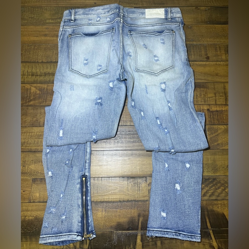 Size 32 Light Blue Ripped Mackeen Jeans